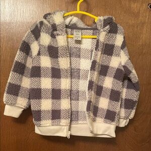Carter's Gray and Cream Checkered Jacket